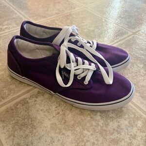 Vans Lace Up Canvas Shoes Women’s 8.5 Purple